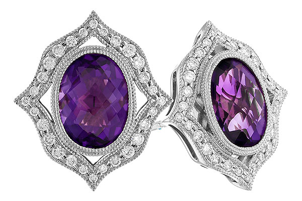 H274-15977: EARR 2.12 TW AMETHYST 2.36 TGW (8x6 MM AMY)