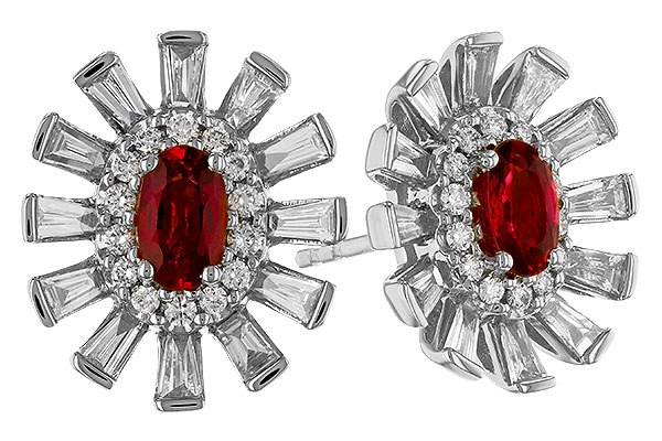 H274-16841: EARR .58 TW RUBY 1.30 TGW (5x3MM RUBY)
