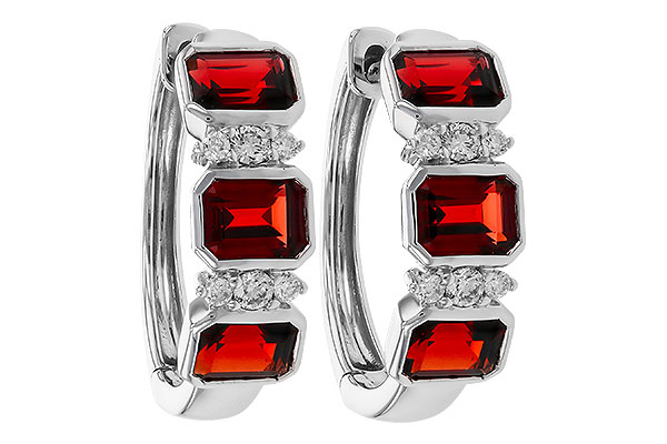 H275-02332: EARRING 1.50 TW GARNET 1.61 TGW