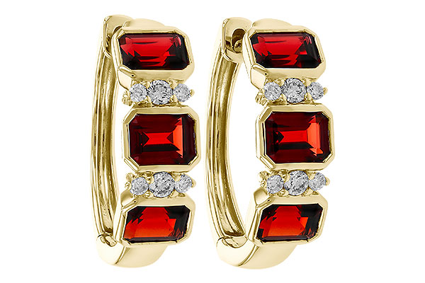 H275-02332: EARRING 1.50 TW GARNET 1.61 TGW