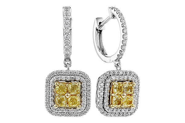 H275-03232: EARR 1.04 FANCY YELLOW DIAMONDS 1.62 TW