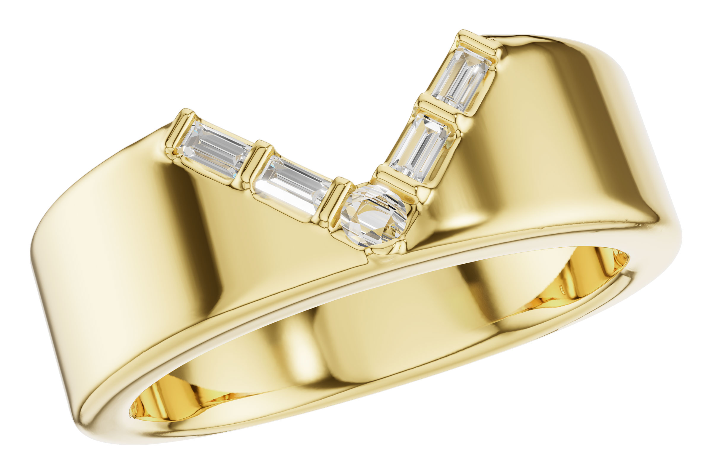 H275-92304: LDS DIA WED RG .07 BAGUETTE .11 TW