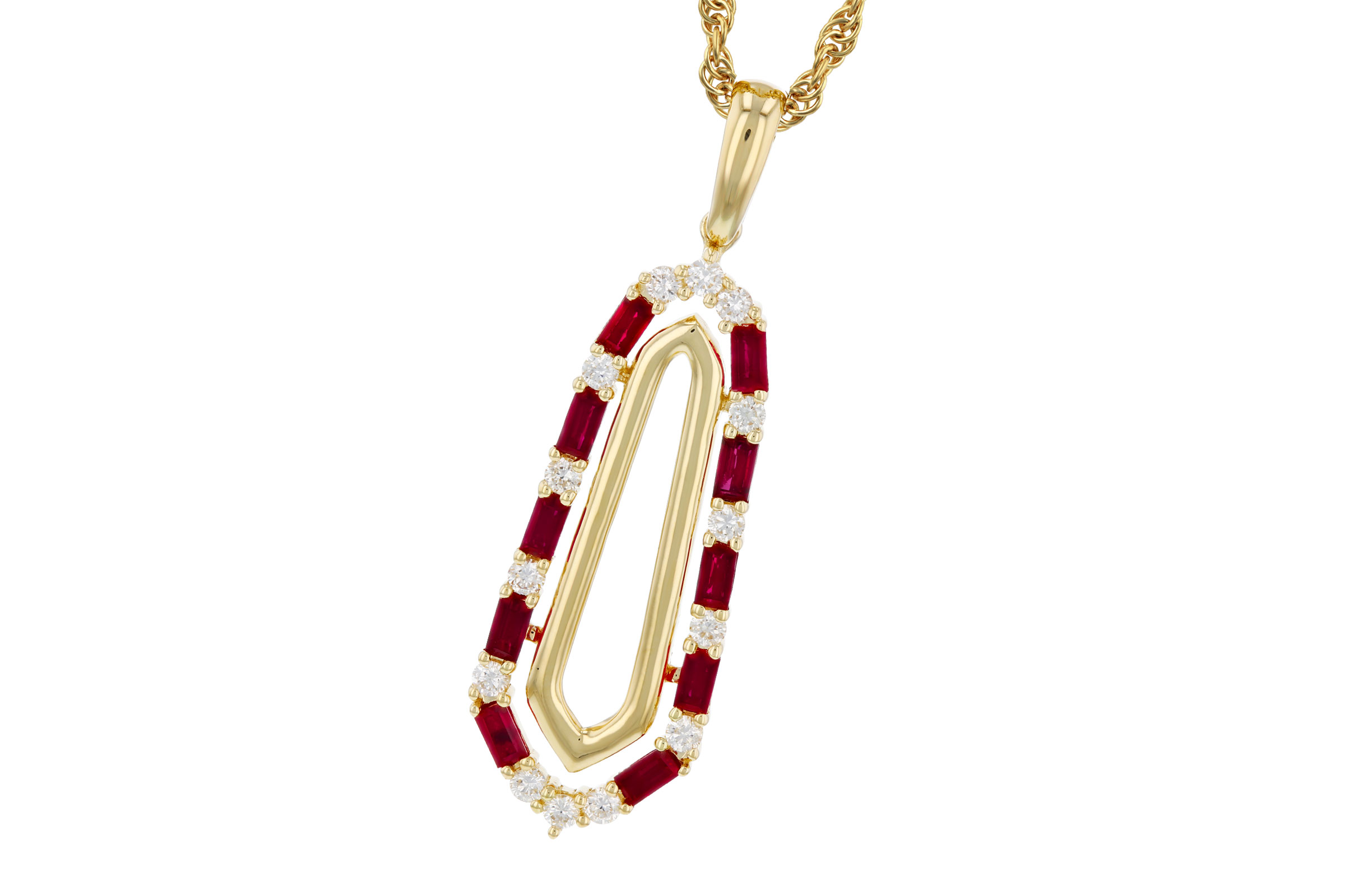 H275-94132: NECKLACE .72 TW RUBY .92 TGW