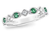 K185-07813: LDS WED RG .15 EMERALD .21 TGW