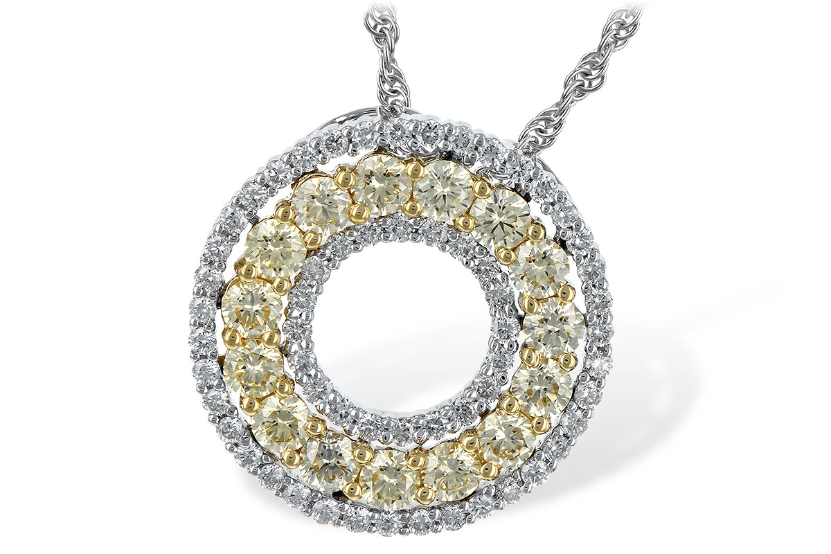 K189-56850: NECK 1.08 YELLOW DIAS 1.55 TW