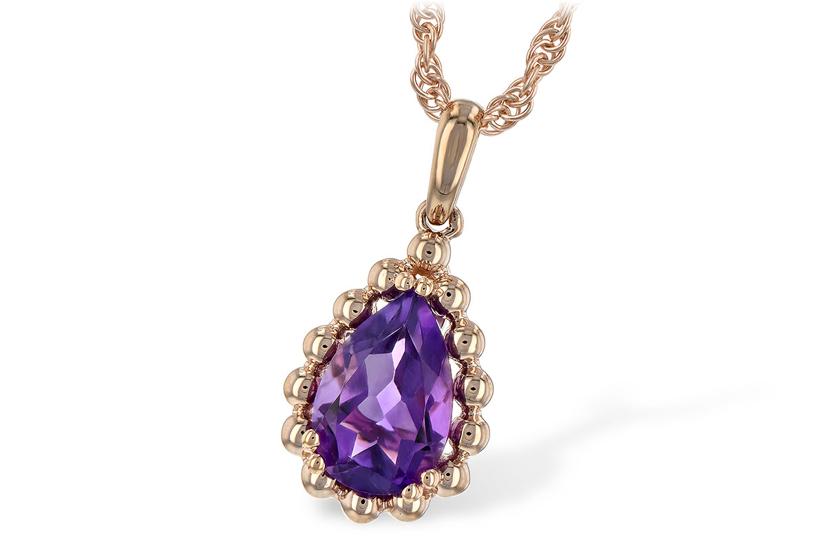 K189-58704: NECKLACE 1.06 CT AMETHYST