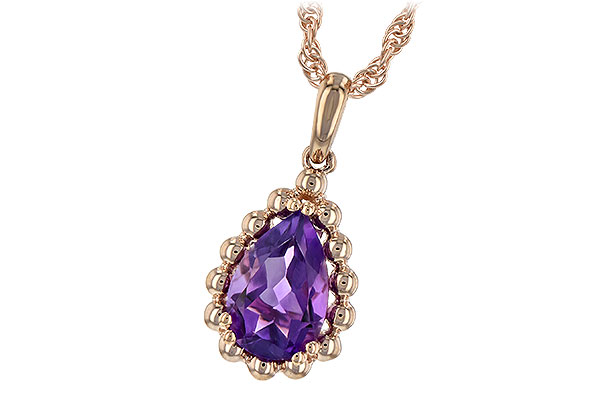 K189-58704: NECKLACE 1.06 CT AMETHYST
