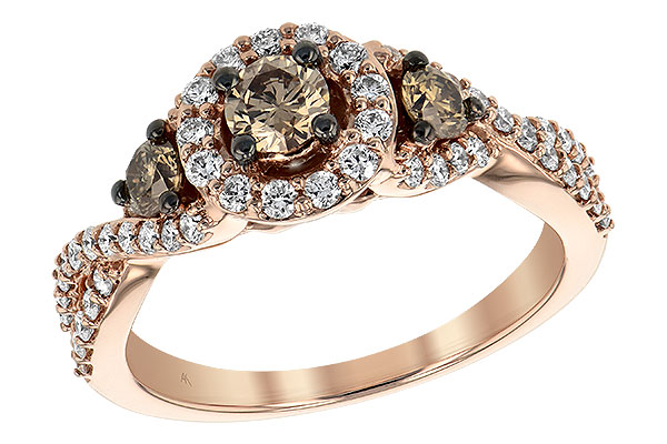 K189-61404: LDS DIA RG .23 BROWN CTR .97 TW