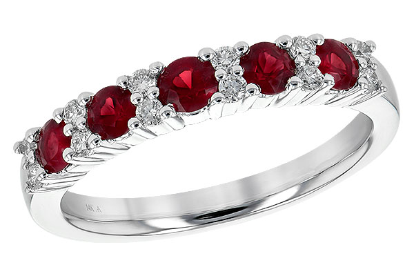 K190-46904: LDS WED RG .66 RUBY .83 TGW