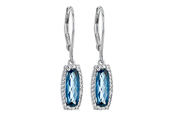 K190-51395: EARR 2.10 LONDON BLUE TOPAZ 2.28 TGW
