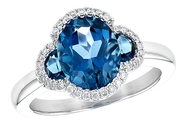 K190-51422: LDS RG 3.04 TW LONDON BLUE TOPAZ 3.20 TGW