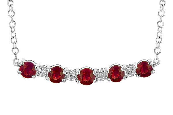 K190-54095: NECK .58 TW RUBY .70 TGW