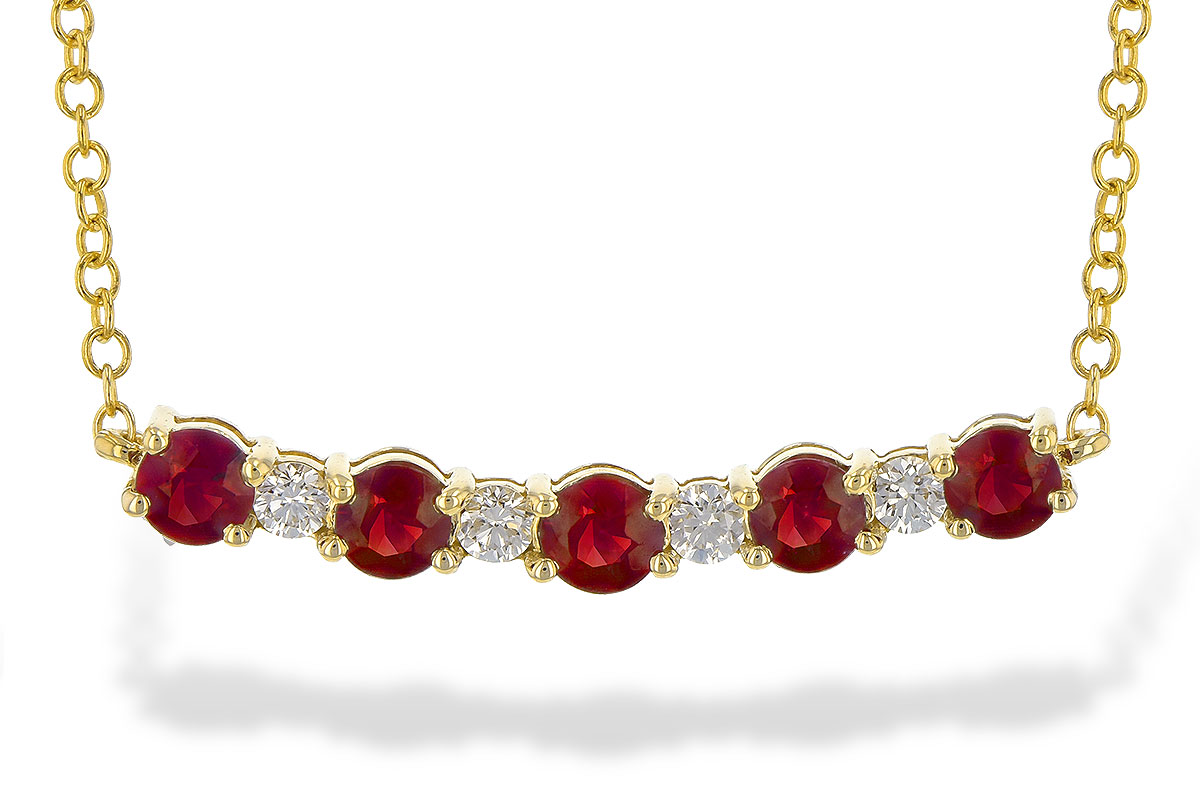 K190-54095: NECK .58 TW RUBY .70 TGW