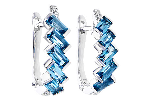 K273-25968: EARR 1.45 LONDON BLUE TOPAZ 1.50 TGW