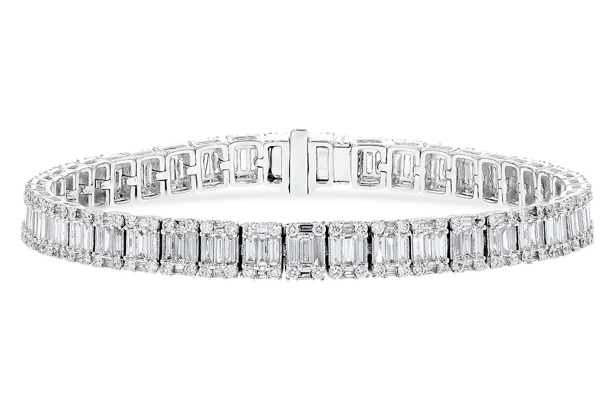 K274-11422: BRACELET 2.72 TW BAGUETTES 4.10 TW