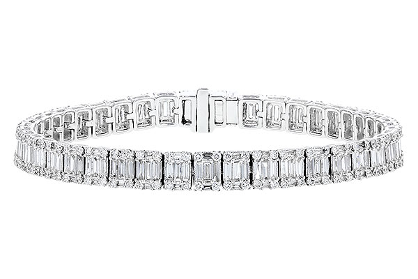 K274-11422: BRACELET 2.72 TW BAGUETTES 4.10 TW
