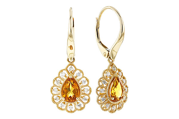 K274-12350: EARR .74 TW CITRINE .90 TGW