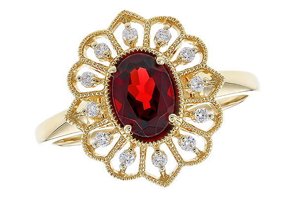 K274-12359: LDS RG .80 GARNET .92 TGW (7x5MM GAR)
