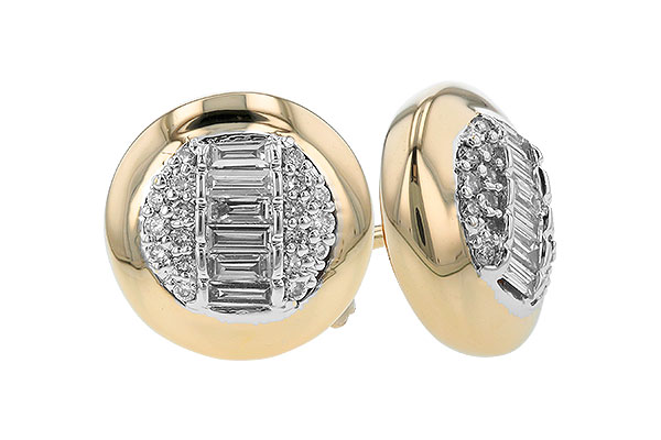 K274-13213: EARRINGS .15 BAG .26 TW