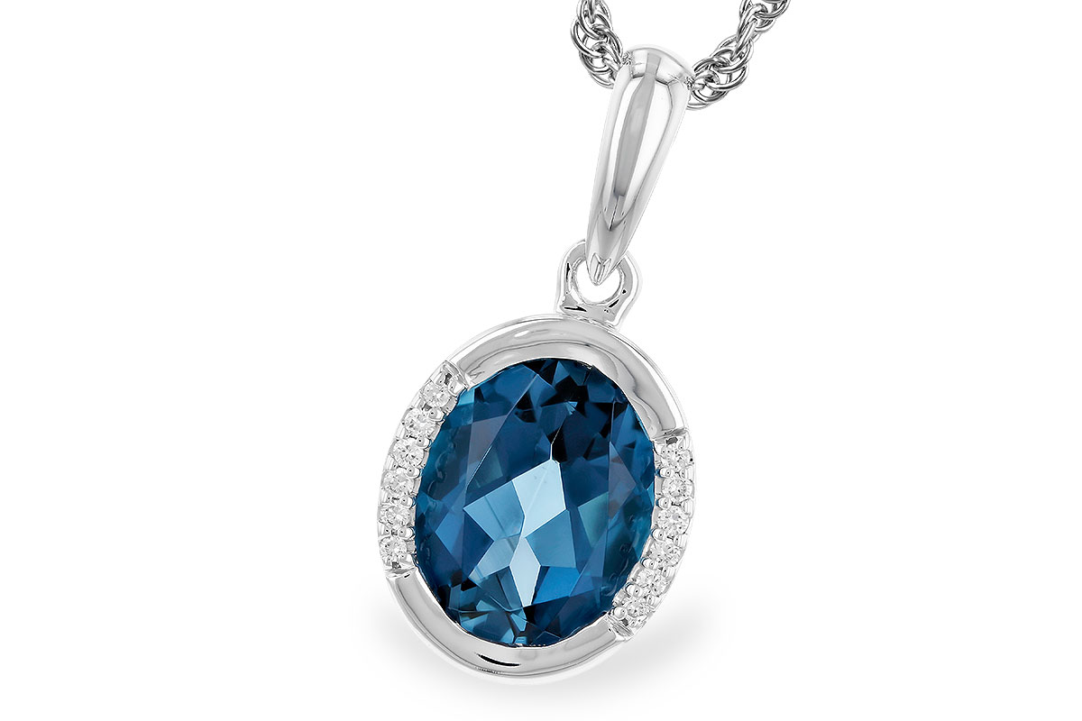 K274-13250: NECK 1.90 TW LONDON BLUE TOPAZ 1.93 TGW (9x7 LBT)