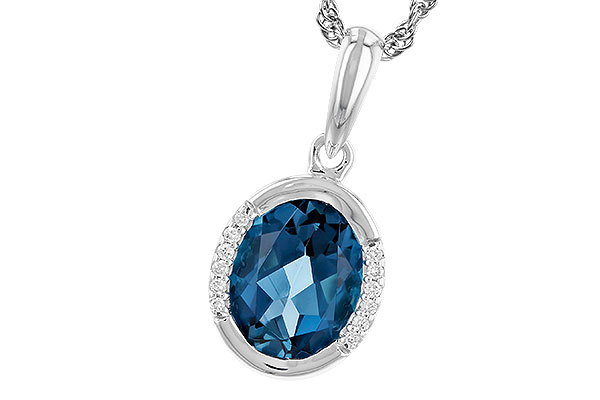 K274-13250: NECK 1.90 TW LONDON BLUE TOPAZ 1.93 TGW (9x7 LBT)