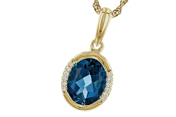 K274-13250: NECK 1.90 TW LONDON BLUE TOPAZ 1.93 TGW (9x7 LBT)