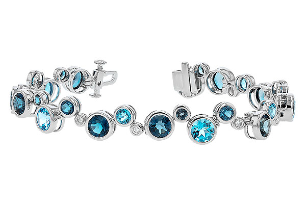 K274-14104: BRACELET 15.65 TW BLUE TOPAZ 15.95 TGW
