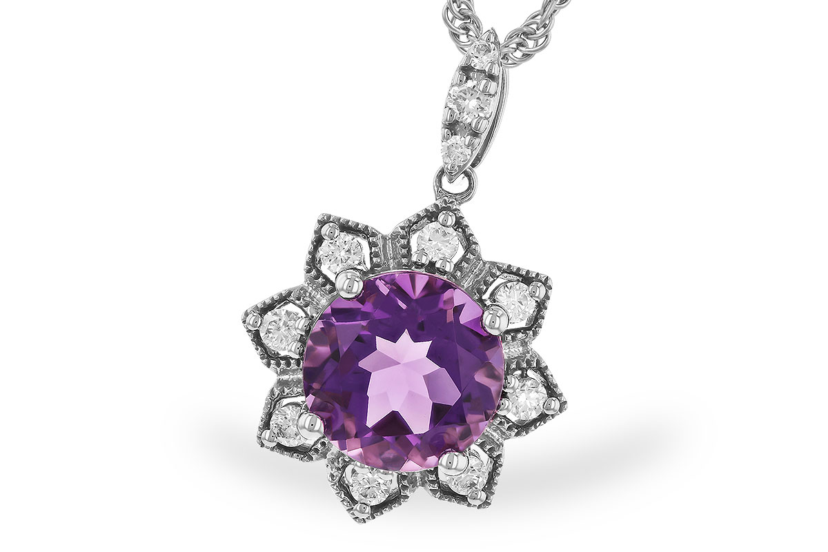 K274-14177: NECK 1.70 AMETHYST 1.87 TGW (8MM RD)