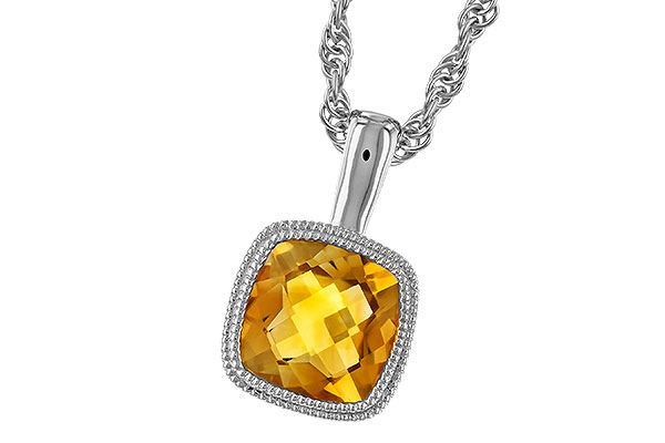 K274-15913: NECKLACE .75 CT CITRINE
