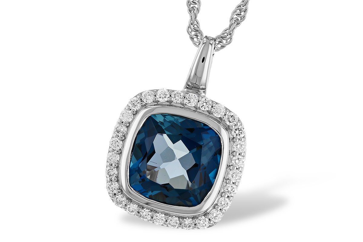 K274-15941: NECK 3.85 LONDON BLUE TOPAZ 4.15 TGW (9MM LBT)