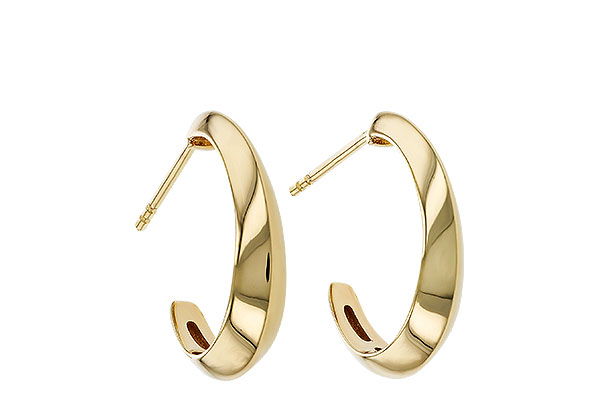 K275-02313: GOLD EARRINGS (19MM)