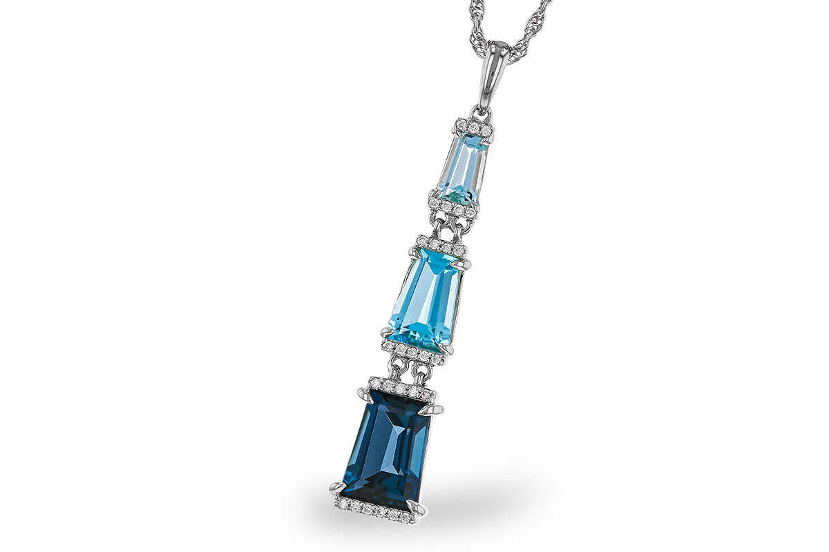 K275-04122: NECKLACE 2.60 TW BLUE TOPAZ 2.65 TGW