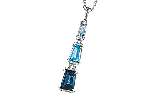 K275-04122: NECKLACE 2.60 TW BLUE TOPAZ 2.65 TGW