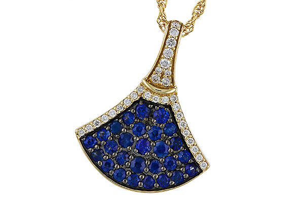 K275-04177: NECKLACE .71 TW SAPPHIRE .85 TGW