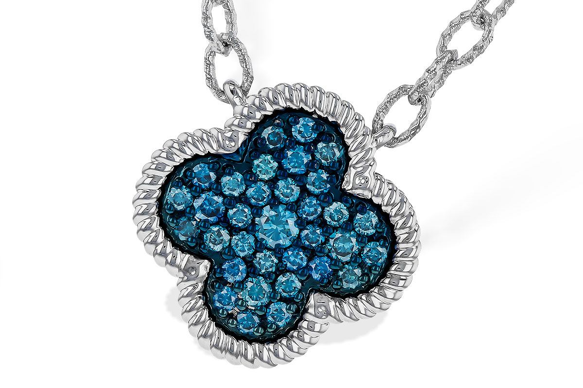 K275-05068: NECKLACE .33 TW BLUE DIAMONDS