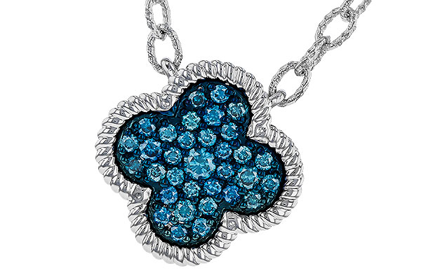K275-05068: NECKLACE .33 TW BLUE DIAMONDS
