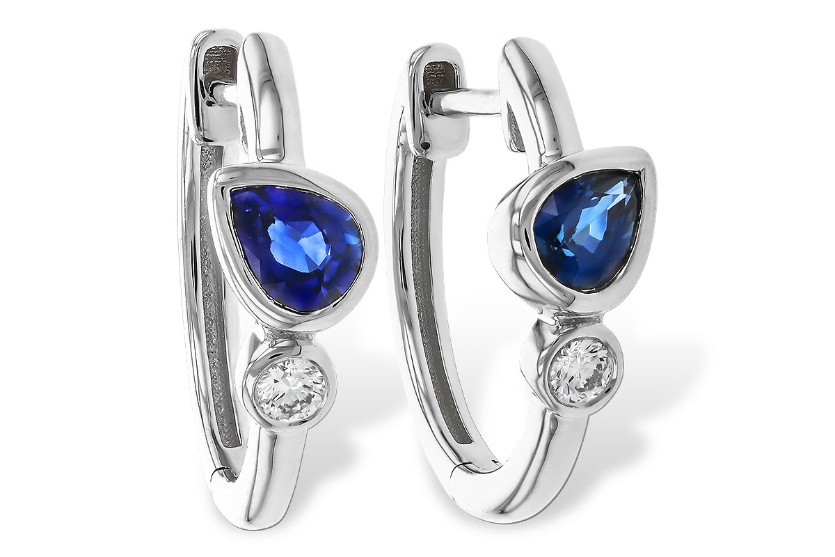 K275-05086: EARRINGS .51 SAPPHIRE .57 TGW