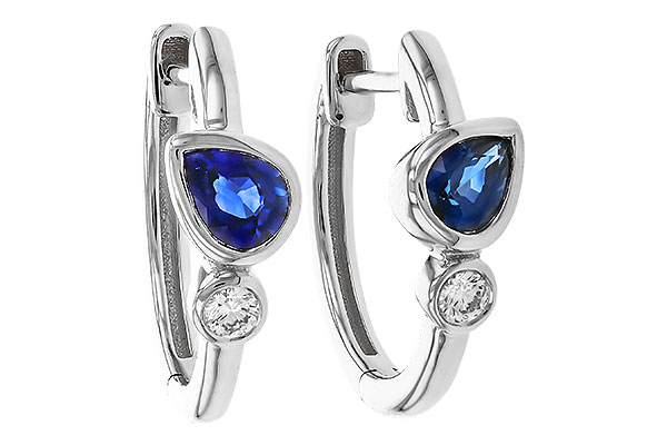K275-05086: EARRINGS .51 SAPPHIRE .57 TGW