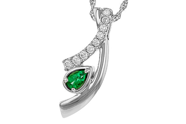 K275-05922: NECKLACE .17 EMERALD .34 TGW (5x3 EMER)