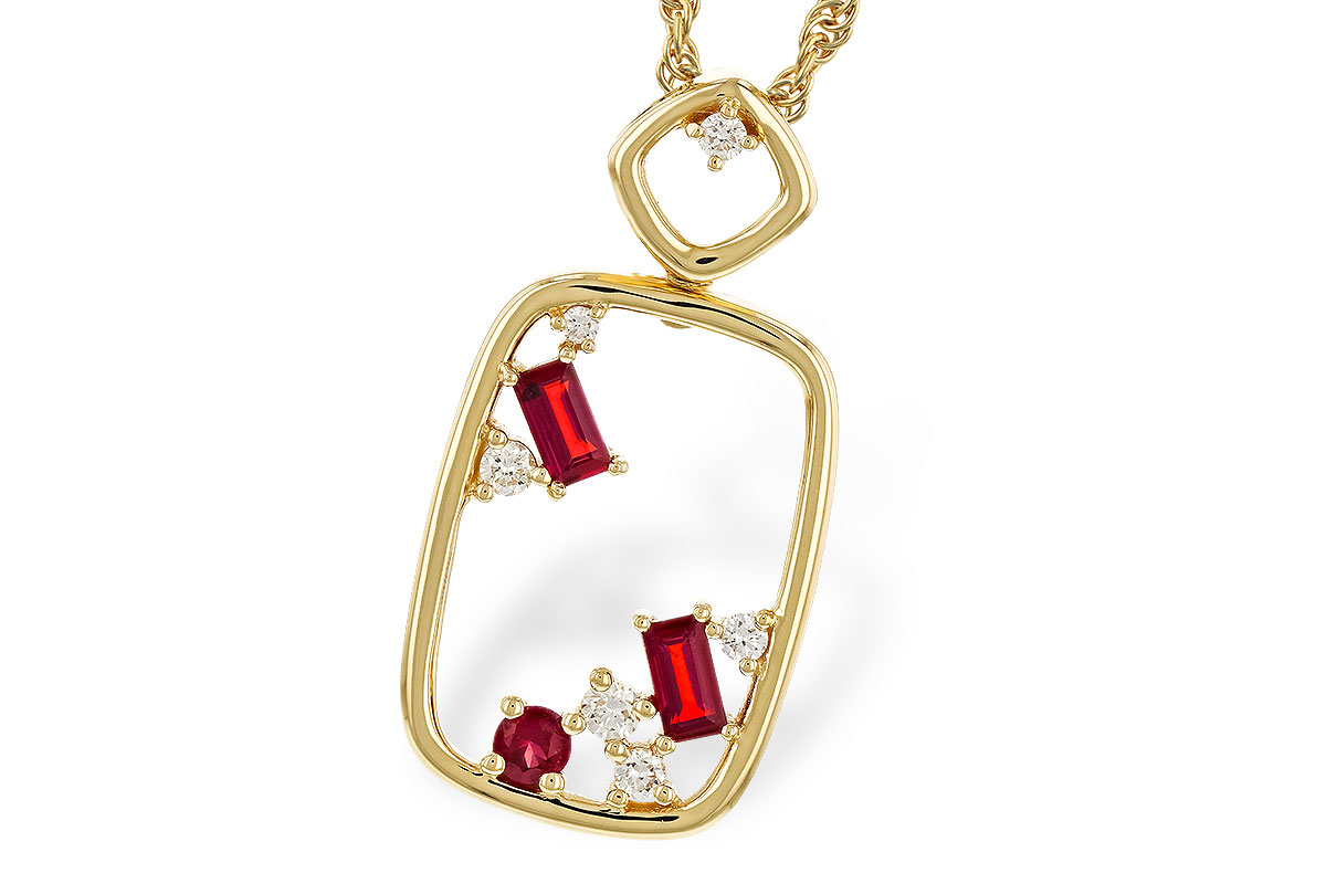 K275-05950: NECKLACE .33 TW RUBY .44 TGW