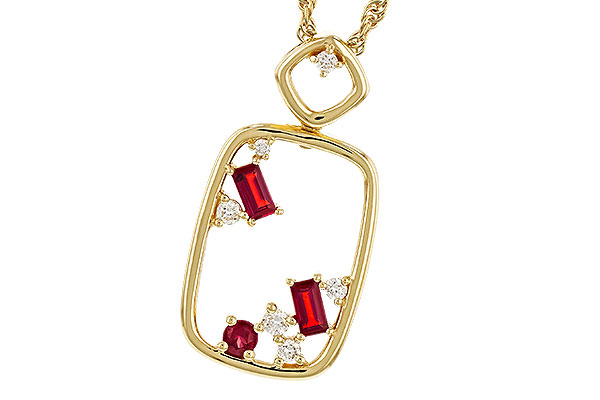 K275-05950: NECKLACE .33 TW RUBY .44 TGW