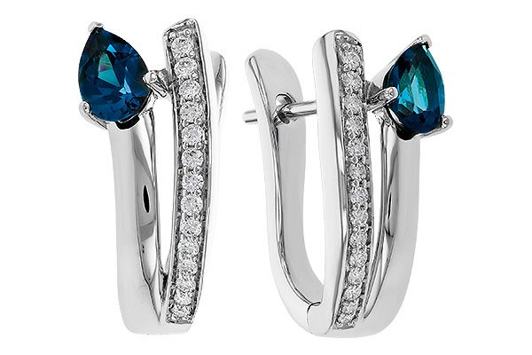 K275-06886: EARR .88 LONDON BLUE TOPAZ 1.08 TGW (6x4MM LBT)