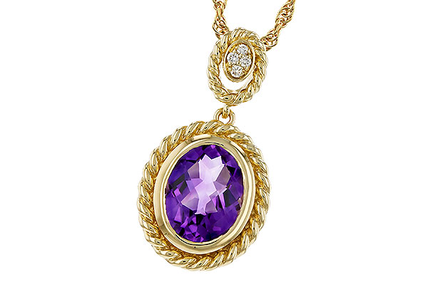 K275-08668: NECKLACE 1.38 AMETHYST 1.40 TGW (9x7MM AMY)
