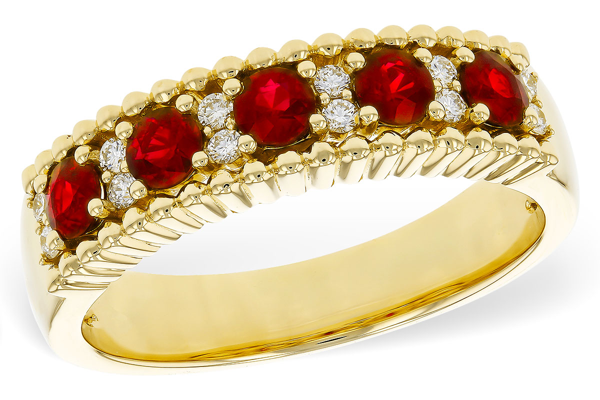 K275-08704: LDS WED RG .60 TW RUBY .72 TGW