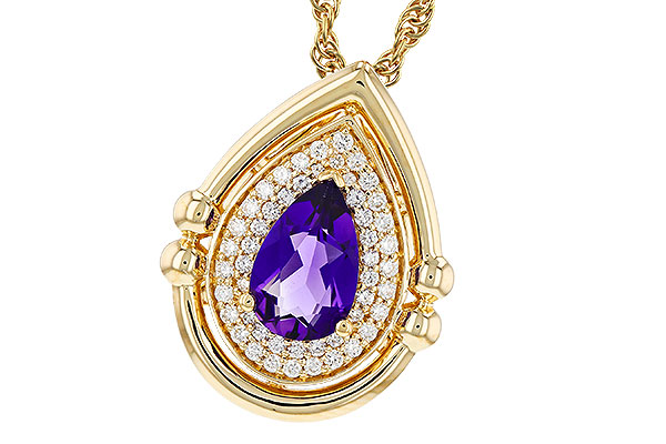 K275-91413: NECKLACE .70 AMETHYST .86 TGW (8x5MM AMY)