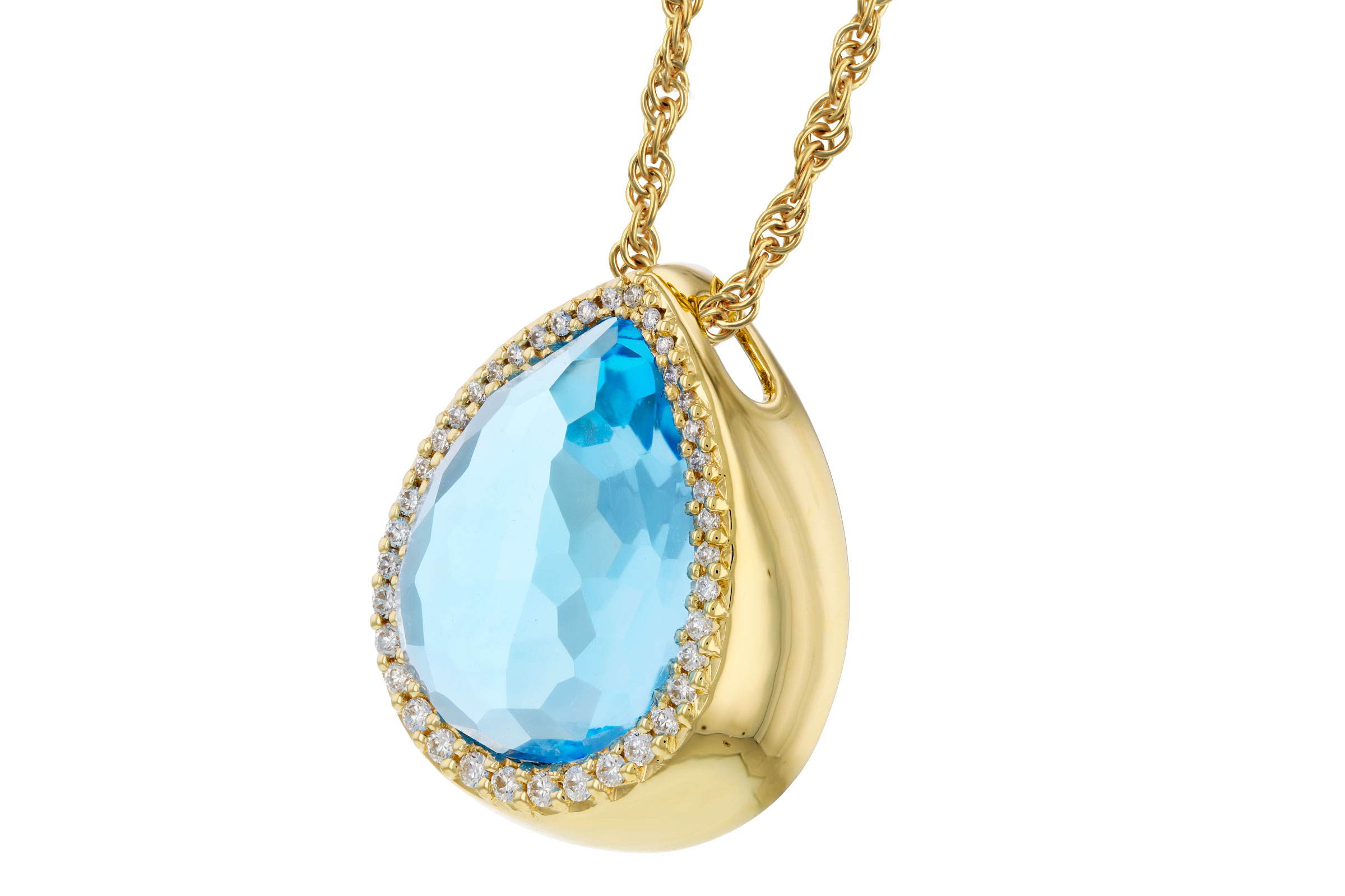 K275-92350: NECK 5.78 LONDON BLUE TOPAZ 5.92 TGW (14x10MM)