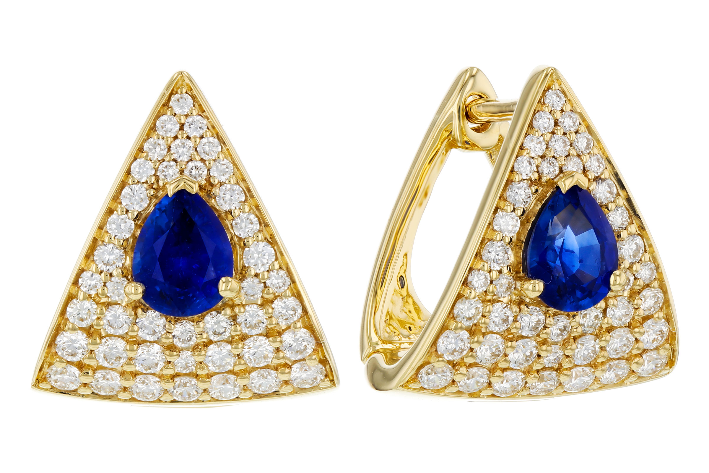 K275-93250: EARRINGS .65 TW SAPPHIRE 1.20 TGW (5x4MM SA)