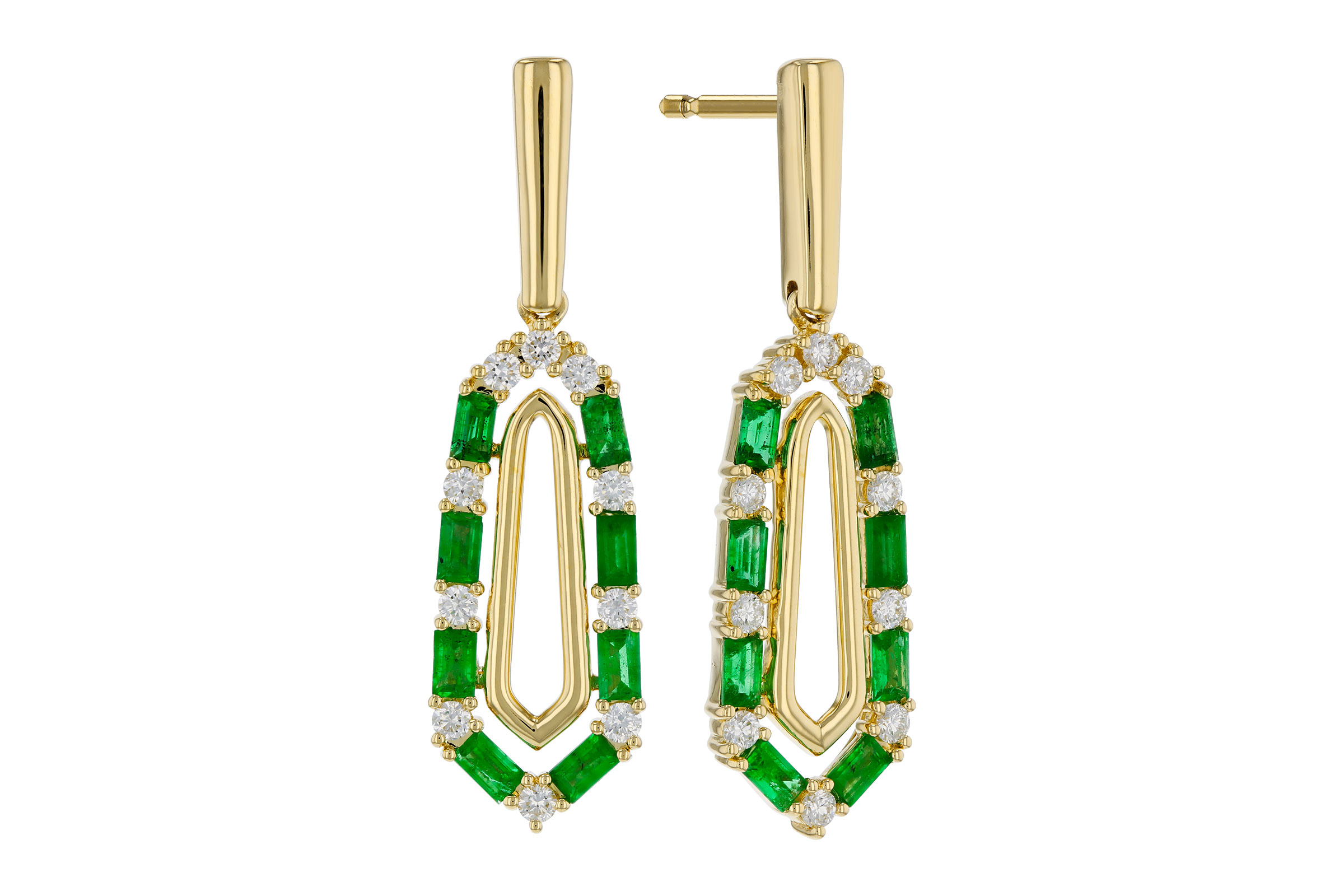 K275-94141: EARR .74 TW EMERALD 1.02 TGW
