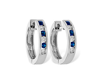 L001-39550: EARRINGS .16 SAPP .26 TGW