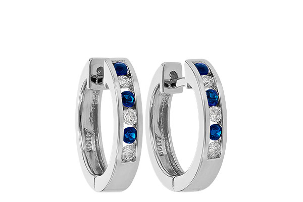 L001-39550: EARRINGS .16 SAPP .26 TGW